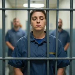 woman on parole from stock photo prison