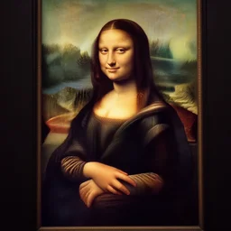 medium shot!!!!!, full body!!!!! of monalisa