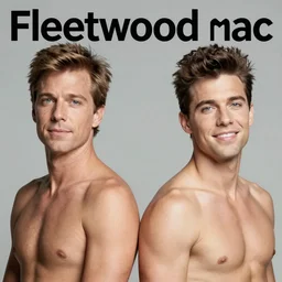 fleetwood mac rumours cover with two burly young men