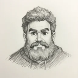 gronkh, sketch, pencil art