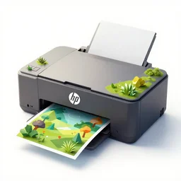 a giant hp printer that is printing colorful nature, low poly, on white background, isometric art, 3 d render, insanely detailed, artstation, concept art, behance, ray tracing, smooth, sharp focus, ethereal lighting