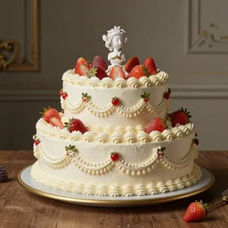 baroque rococo painting by François Boucher by Greg Hildebrandt high detail fancy cake