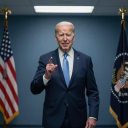 a photo of joe biden in the backrooms