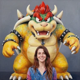 portrait of bowser. intricate painting by ross tran, magali villeneuve, and jeremy mann.