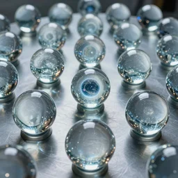 of a large floor of glass orbs that each have a universe inside