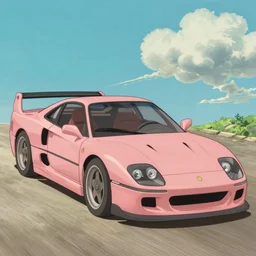 studio ghibli illustration of an f 4 0