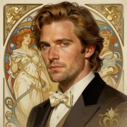closeup, Arthur Morgan, intricate, elegant, highly detailed, digital painting, artstation, concept art, matte, sharp focus, illustration, art by Artgerm and Greg Rutkowski and Alphonse Mucha