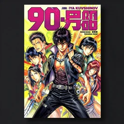 professionally drawn 9 0 s seinen cyberpunk horror action manga comic cover, full color, beautiful coherent professional, drawn by ilya kuvshinov, ilya kuvshinov, and hiromu arakawa and tsutomu nihei. japanese script on the cover. award - winning manga.