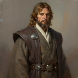 concept art for a new star wars character wearing robes, detailed portrait, digital art, oil painting, character art