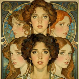 an art nouveau, ( streamline moderne ), multi - racial portrait in the style of anna dittmann and charlie bowater and loish. very large, clear, expressive, and intelligent eyes. centered, ultrasharp focus, dramatic lighting, photorealistic digital matte painting, intricate symmetrical ultra detailed background.