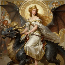 portrait of a single barbarian princess riding a dragon into battle, intricate, elegant, highly detailed, digital painting, artstation, concept art, smooth, sharp focus, illustration, art by artgerm and greg rutkowski and alphonse mucha and william - adolphe bouguereau