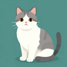 a vector graphics drawing of a cat
