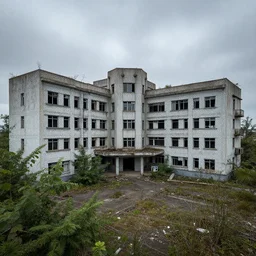 highly detailed landscape of ( ( abandonned ) ) hospital, urbex, urban exploration by james jean, by rossdraws, frank franzzeta, mcbess