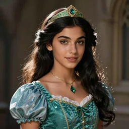 princess jasmine as a student of hogwarts slytherin, by wolp