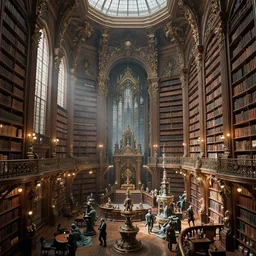 fantasy rococo library, insanely detailed. instagram photo, kodak portra. by wlop, ilya kuvshinov, krenz cushart, greg rutkowski, pixiv. zbrush sculpt, octane, maya, houdini, vfx. huge cityscape. cinematic dramatic atmosphere, sharp focus, volumetric lighting