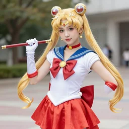 Marin from the anime my dress up darling in cosplay for sailor moon