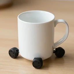 a mug with wheels