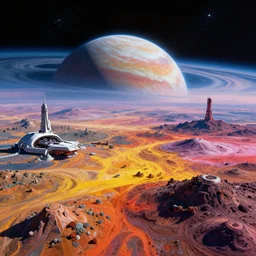 Star Wars Planet Landscape, futuristic, sci-fi, vibrant colors, 8k photorealistic, HD, high details, trending on artstation