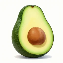 avocado kawai art