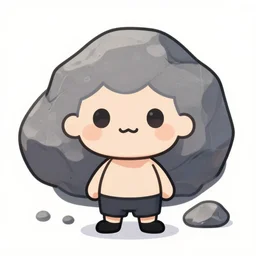 chibi humanoid rock