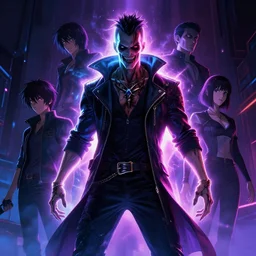 cyberpunk horrific villain charismatic man, behance hd. by wlop, rhads, makoto shinkai, ilya kuvshinov, igor goryunov artgerm. ray tracing hdr radiating a glowing aura