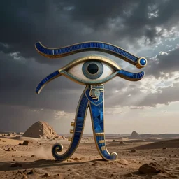 eye of horus, wedjat eye, udjat eye, egypt by simon stalenhag
