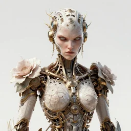 portrait of a angry, neurons steampunk, floral! horizon zero dawn machine, intricate, elegant, highly detailed, ray tracing, digital painting, artstation, concept art, smooth, sharp focus, illustration, art by artgerm and greg rutkowski and alphonse mucha, 8 k
