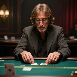 john lennon playing poker, hyper detailed, dramatic lighting, cgsociety, realistic, hyper detailed, insane details, intricate, dramatic lighting, hypermaximalist, golden ratio, rule of thirds, octane render, weta digital, micro details, ultra wide angle, artstation trending, 8 k,
