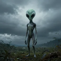 a medium-shot digital photo nature photography capturing a never before seen alien overcast lighting 2018 photo from alien magazine
