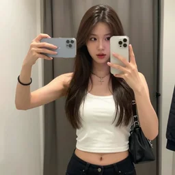 The MonaLisa Taking a smartphone selfie