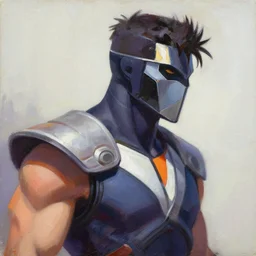 greg manchess mid shot portrait painting of subzero from mortal kombat as overwatch character, medium shot, asymmetrical, profile picture, organic painting, sunny day, matte painting, bold shapes, hard edges, street art, trending on artstation, by huang guangjian and gil elvgren and sachin teng
