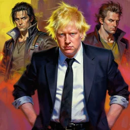 cyberpunk boris johnson, character design, painting by gaston bussiere, katsuya terada, frank frazetta, tom of finland, trending on artstation