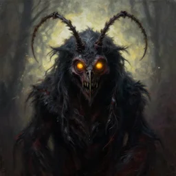 a hyper realistic portrait painting of the mothman, glowing eyes, creepy, backlight, horror vibe, real, realistic lighting in the style of greg rutkowski, trending on artstation,