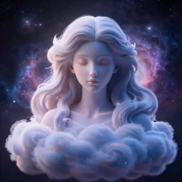 galaxy, character, 3 d godess, cloud, volumetric, dreamy, nebula background, portrait, close up, octane render, 3 ds max + vray, cinematic, super fine detailed, detailing