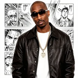 Tupac in a Japanese manga