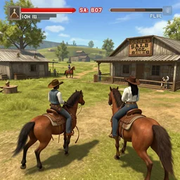 screenshot of gameplay game set in 1 8 3 7 old west saloon featuring african american cowboys and cowgirls