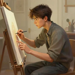 someone who last a best friend, painting, 4 k, art station concept art, highly detailed