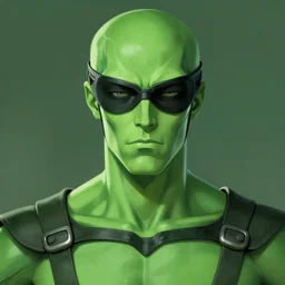 symetrical character concept portrait, green scott summers cyclops, digital painting, concept art, smooth, sharp focus, illustration, artgerm