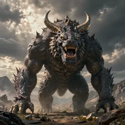 a huge monster.