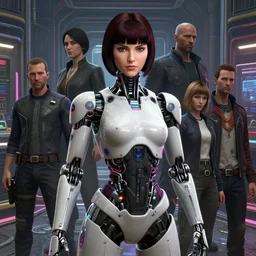 highly detailed portrait of cybertronic mechanical retro motoko kusanagi fembot in gtav club, stephen bliss, octane, fantasy art by greg rutkowski, loish, rhads, ferdinand knab, makoto shinkai and lois van baarle, ilya kuvshinov, rossdraws, tom bagshaw, raytracing. intricate detailed environment.
