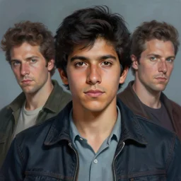 portrait of a handsome young cholo vato, art by manuel sanjulian and denys tsiperko and bogdan rezunenko, hyperrealism, fantasy art
