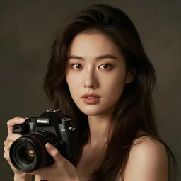 photo of a woman, DSLR camera shot