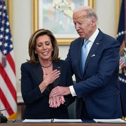 joe biden giving nancy pelosi a massage