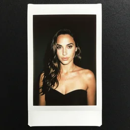 candid photo of Gal Gadot, polaroid