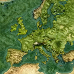 topview, miniature photography closeup, h0, 1:87, reaction diffusion, Meadow, hills, highly detailed, satellite image, game map, anno 1404, civilization, by tim hildebrandt, by rhads, unreal engine, megascans texture