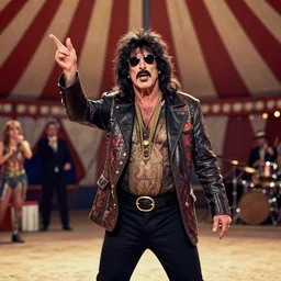 ! dream frank zappa as a circus ringleader at the circus