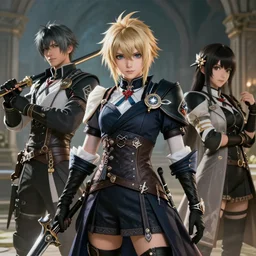 Thancred Waters, Gunbreaker, Shadowbringers cinematic, Final Fantasy XIV, realistic anime, by Sakimichan, Heise Jinyao, Heise-Lian Yan Fang, feimo, Richard Taddei, trending on ArtStation, CGSociety, concept art, cgsociety, octane render, trending on artstation, artstationHD, artstationHQ, unreal engine, 8k