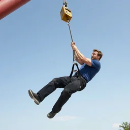 chris evans swings on a wrecking ball, photorealistic, wide - angle lens