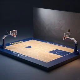 diorama of a basketball game, setting is bliss wallpaper, realistic, 4 k, detailed, atmospheric, cinematic lighting, octane render, unreal engine render, ray tracing lighting
