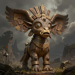 totem animal totem aztek greeble tribal style fanart ornate fantasy dofus by Krzysztof Maziarz fanart artstation